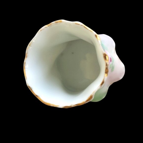 Antique Porcelain Hand Painted Roses Toothpick Match Holder Versailles - Picture 8 of 14